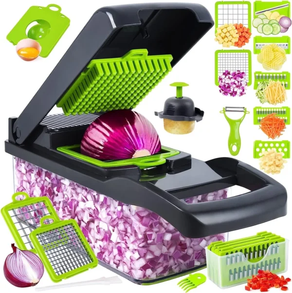 Manual 16 in 1 vegetable cutter multifunction kitchen chopping tool
