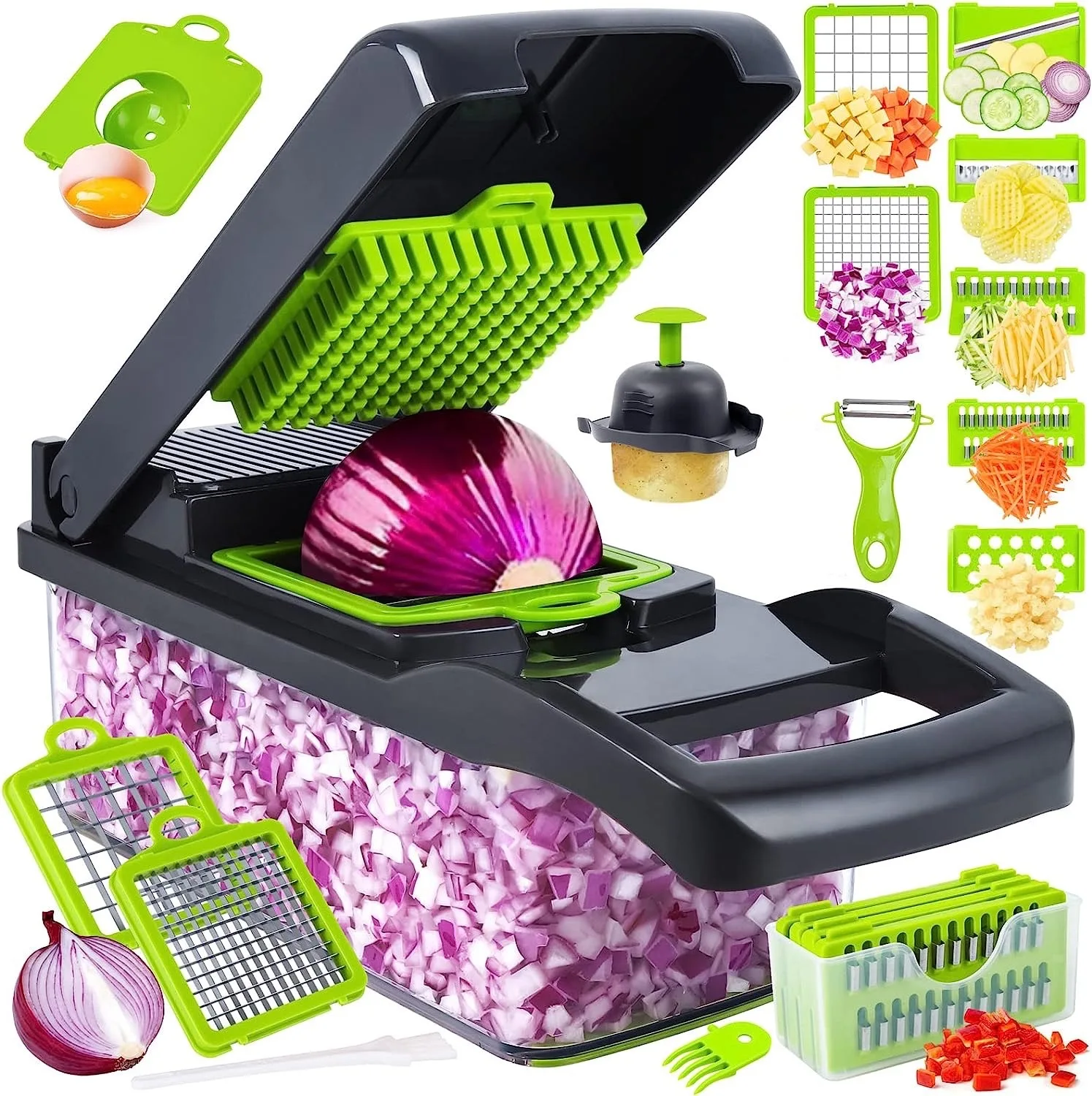 Manual 16 in 1 vegetable cutter multifunction kitchen chopping tool