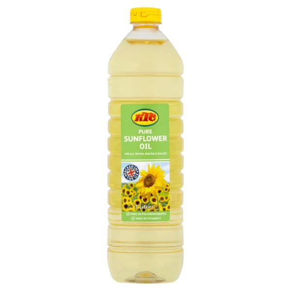 KTC Sunflower Oil 1 litre bottle pure sunflower cooking oil