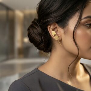 Brass Handmade Abstract Earcuff