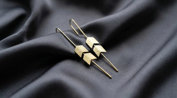 Brass Handmade Abstract Earcuff