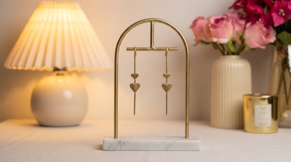 Unique Brass Handmade 2 Heart Shape Earcuff