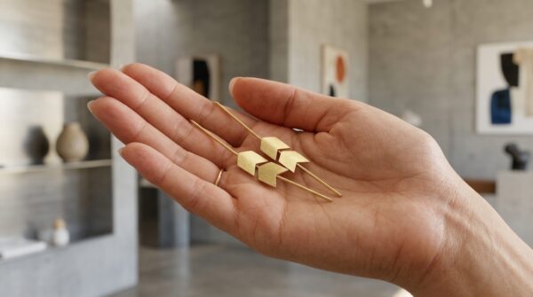 Brass Handmade Abstract Earcuff