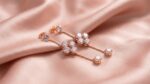 Rose Gold Zircon Drop Earrings