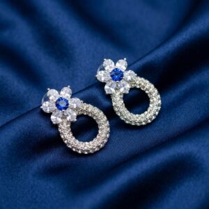 Ruby Halo Loop Earrings