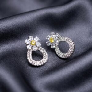 Ruby Halo Loop Earrings