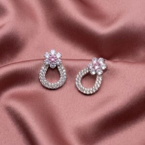 Ruby Halo Loop Earrings
