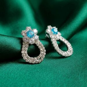Ruby Halo Loop Earrings
