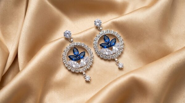 Royal Blue Blossom Earrings