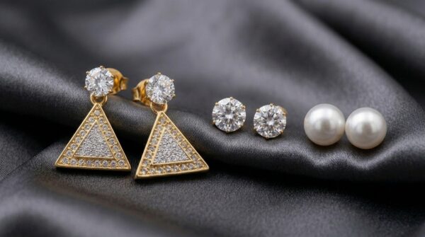 3 Piece Gold Earring Set