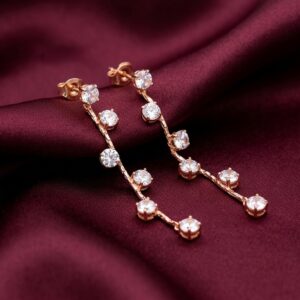 Rose Gold Cascade Drop Earrings