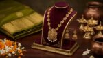 Royal Peacock design Necklace with Lakshmi Pendent Plus earrings