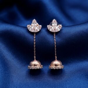 Sparkling Petal Dome Earrings