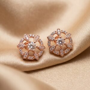 Rose Gold Diamond Studs