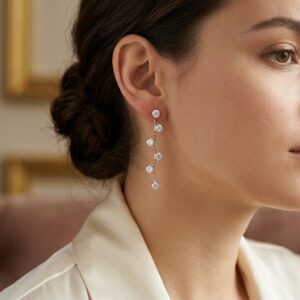 Rose Gold Cascade Drop Earrings