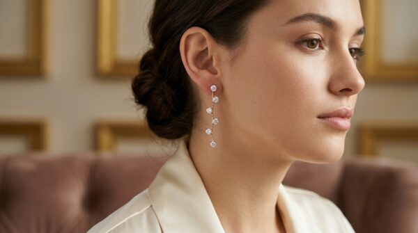 Rose Gold Cascade Drop Earrings