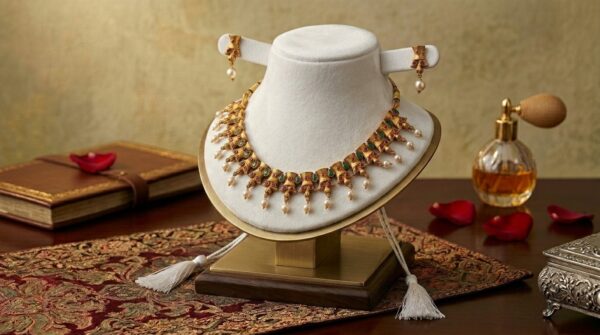 Regal Ruby Emerald Pearl Set
