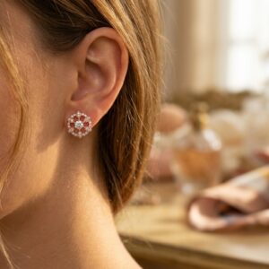 Rose Gold Diamond Studs