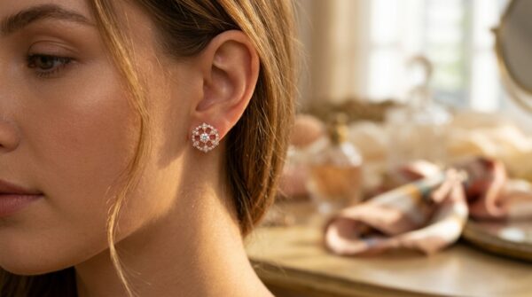 Rose Gold Diamond Studs