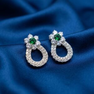 Ruby Halo Loop Earrings