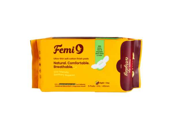 Femi9 XXL sanitary napkins 410mm pack of 5 - UK overnight pads