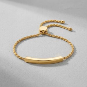 Bar Rope Chain Adjustable Slider Bracelet