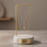 Gold Rainbow Enamel Bead Chain Necklace