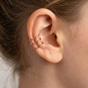 Triple Hoop Non-Piercing Ear Cuff