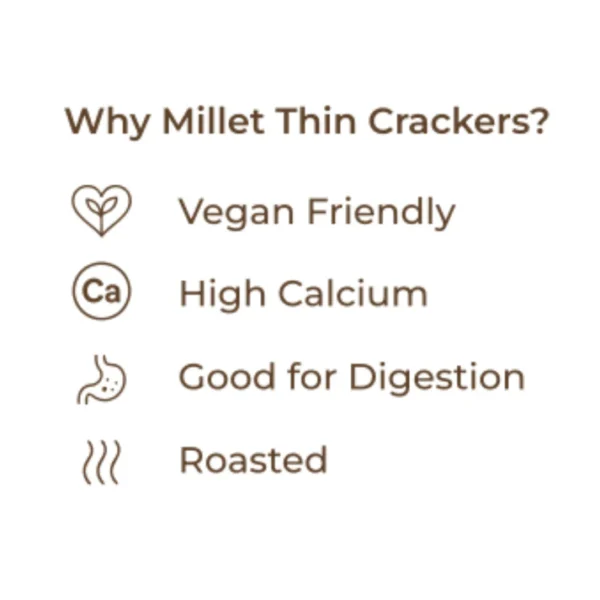 Divine Bytes | Ultra Thin Ragi Millet Crackers | Light, Crispy & Guilt-Free | Made with 72% Ragi Millet-40g