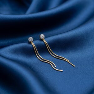 Long Tassel Zircon Dangle Drop Earrings