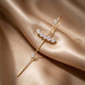 Multi-Stone Ear Pin Wrap Cuff Earring