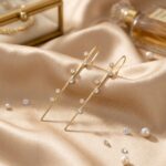Gold CZ Scattered Long Bar Ear Cuff