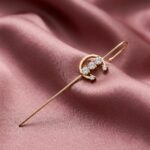 Gold CZ Crescent Moon Ear Cuff