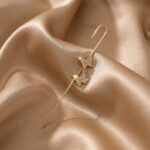 Gold CZ Double Butterfly Ear Cuff