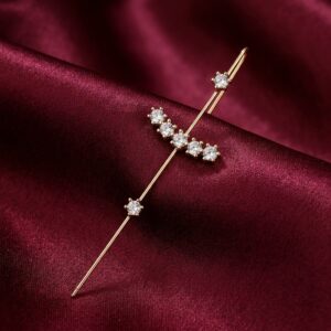 Multi-Stone Ear Pin Wrap Cuff