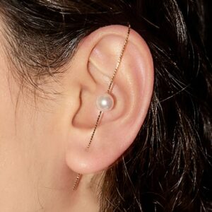 Gold Pearl Ear Cuff