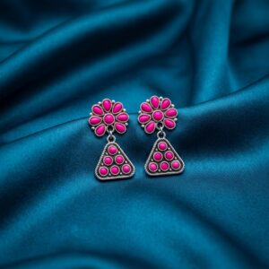 Vintage Ethnic Flower Drop Earrings