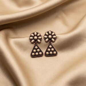 Vintage Ethnic Flower Drop Earrings