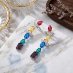 Crystal Cubic Zirconia Chunky Cuff Stud Earrings