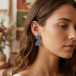 Vintage Ethnic Flower Drop Earrings