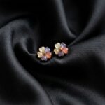 Colorful Enamel Flower Drop Earrings