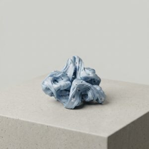 Blue Scrunchie Hair Band