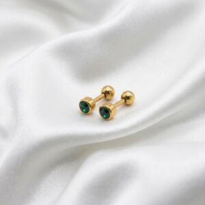 Gold Plated Birthstone Screw Back Stud