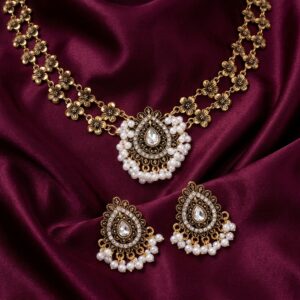 Royal Teardrop Floral Choker & Earring Set