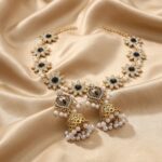 Crystal Sunflower Jhumka Necklace & Earring Set