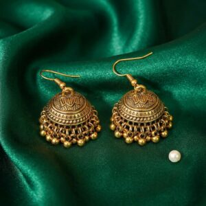 Classic Dome Jhumka Bell Drop Earrings