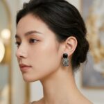 Crystal Pavé Square Drop Stud Earrings
