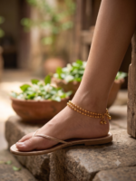 Golden heart charm beaded anklet Impon Panchaloha - SunShoppers UK