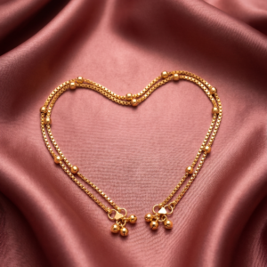 Golden Bead Charm Anklet