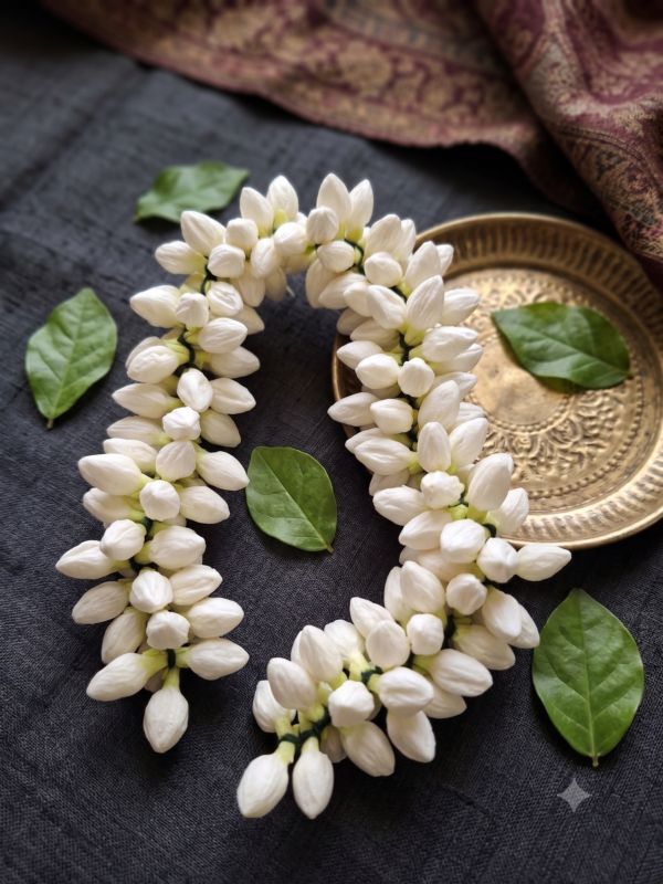 Jasmine gajra strand 35cm artificial mogra hair garland - UK